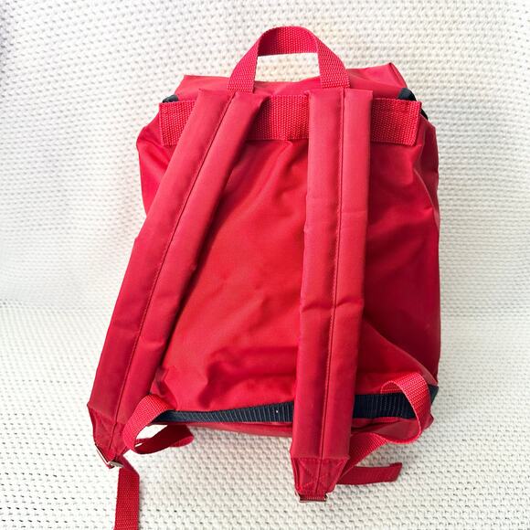 Tommy Hilfiger Vintage 90s Red Industrial Zip Nylon Embroidered Crest Backpack - Picture 8 of 10